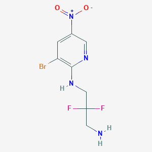 N'-(3-bromo-5-nitropyridin-2-yl)-2,2-difluoropropane-1,3-diamine