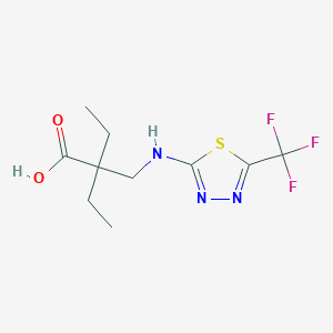 2-Ethyl-2-[[[5-(trifluoromethyl)-1,3,4-thiadiazol-2-yl]amino]methyl]butanoic acid