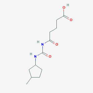 molecular formula C12H20N2O4 B6644528 5-[(3-Methylcyclopentyl)carbamoylamino]-5-oxopentanoic acid 