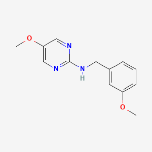 molecular formula C13H15N3O2 B6644531 5-methoxy-N-[(3-methoxyphenyl)methyl]pyrimidin-2-amine 