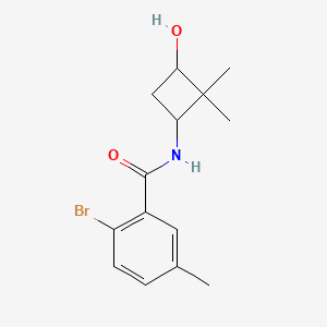 molecular formula C14H18BrNO2 B6644545 2-bromo-N-(3-hydroxy-2,2-dimethylcyclobutyl)-5-methylbenzamide 