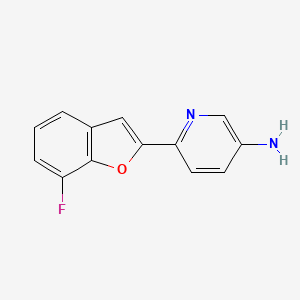 molecular formula C13H9FN2O B6644551 6-(7-Fluoro-1-benzofuran-2-yl)pyridin-3-amine 