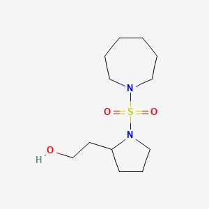 molecular formula C12H24N2O3S B6644564 2-[1-(Azepan-1-ylsulfonyl)pyrrolidin-2-yl]ethanol 