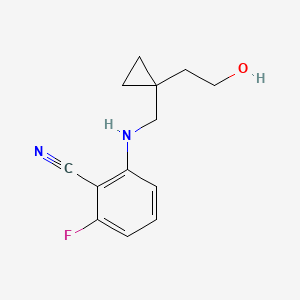 2-Fluoro-6-[[1-(2-hydroxyethyl)cyclopropyl]methylamino]benzonitrile