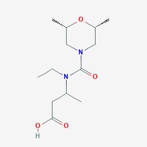 3-[[(2S,6R)-2,6-dimethylmorpholine-4-carbonyl]-ethylamino]butanoic acid