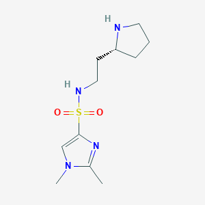 1,2-dimethyl-N-[2-[(2R)-pyrrolidin-2-yl]ethyl]imidazole-4-sulfonamide