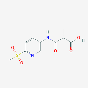 molecular formula C10H12N2O5S B6644618 2-Methyl-3-[(6-methylsulfonylpyridin-3-yl)amino]-3-oxopropanoic acid 