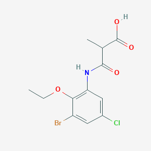 3-(3-Bromo-5-chloro-2-ethoxyanilino)-2-methyl-3-oxopropanoic acid