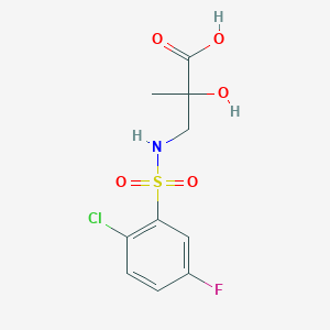 3-[(2-Chloro-5-fluorophenyl)sulfonylamino]-2-hydroxy-2-methylpropanoic acid