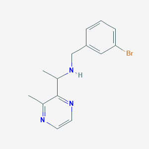 N-[(3-bromophenyl)methyl]-1-(3-methylpyrazin-2-yl)ethanamine