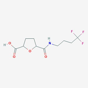 molecular formula C10H14F3NO4 B6644662 5-(4,4,4-Trifluorobutylcarbamoyl)oxolane-2-carboxylic acid 