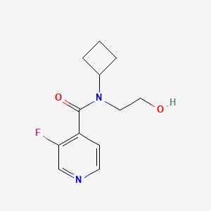 molecular formula C12H15FN2O2 B6644670 N-cyclobutyl-3-fluoro-N-(2-hydroxyethyl)pyridine-4-carboxamide 