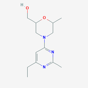 [4-(6-Ethyl-2-methylpyrimidin-4-yl)-6-methylmorpholin-2-yl]methanol