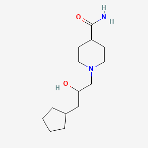 1-(3-Cyclopentyl-2-hydroxypropyl)piperidine-4-carboxamide