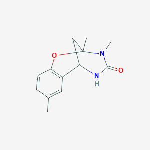 molecular formula C13H16N2O2 B6644762 4,9,10-Trimethyl-8-oxa-10,12-diazatricyclo[7.3.1.02,7]trideca-2(7),3,5-trien-11-one 