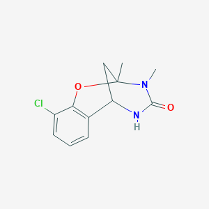molecular formula C12H13ClN2O2 B6644771 6-Chloro-9,10-dimethyl-8-oxa-10,12-diazatricyclo[7.3.1.02,7]trideca-2(7),3,5-trien-11-one 