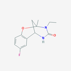 10-Ethyl-4-fluoro-9-methyl-8-oxa-10,12-diazatricyclo[7.3.1.02,7]trideca-2(7),3,5-trien-11-one