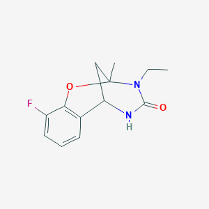 10-Ethyl-6-fluoro-9-methyl-8-oxa-10,12-diazatricyclo[7.3.1.02,7]trideca-2(7),3,5-trien-11-one