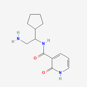 molecular formula C13H19N3O2 B6644788 N-(2-amino-1-cyclopentylethyl)-2-oxo-1H-pyridine-3-carboxamide 