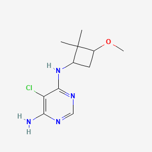 5-chloro-4-N-(3-methoxy-2,2-dimethylcyclobutyl)pyrimidine-4,6-diamine