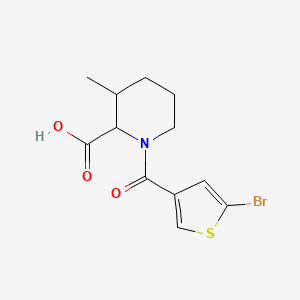 1-(5-Bromothiophene-3-carbonyl)-3-methylpiperidine-2-carboxylic acid