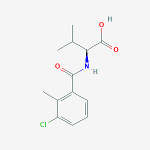 molecular formula C13H16ClNO3 B6644846 (2S)-2-[(3-chloro-2-methylbenzoyl)amino]-3-methylbutanoic acid 