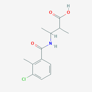molecular formula C13H16ClNO3 B6644858 3-[(3-Chloro-2-methylbenzoyl)amino]-2-methylbutanoic acid 