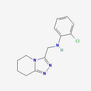 molecular formula C13H15ClN4 B6644861 2-chloro-N-(5,6,7,8-tetrahydro-[1,2,4]triazolo[4,3-a]pyridin-3-ylmethyl)aniline 