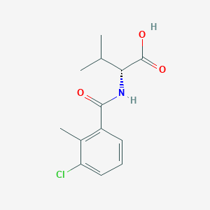 molecular formula C13H16ClNO3 B6644868 (2R)-2-[(3-chloro-2-methylbenzoyl)amino]-3-methylbutanoic acid 