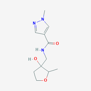 N-[(3-hydroxy-2-methyloxolan-3-yl)methyl]-1-methylpyrazole-4-carboxamide