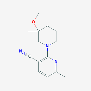 2-(3-Methoxy-3-methylpiperidin-1-yl)-6-methylpyridine-3-carbonitrile