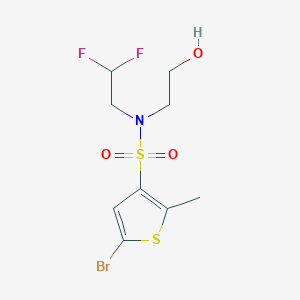 5-bromo-N-(2,2-difluoroethyl)-N-(2-hydroxyethyl)-2-methylthiophene-3-sulfonamide