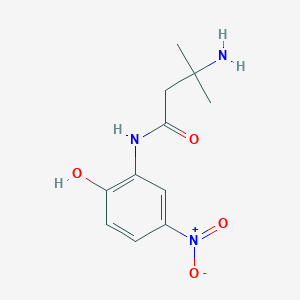 molecular formula C11H15N3O4 B6644949 3-amino-N-(2-hydroxy-5-nitrophenyl)-3-methylbutanamide 