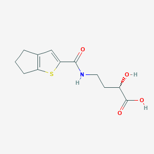molecular formula C12H15NO4S B6644952 (2S)-4-(5,6-dihydro-4H-cyclopenta[b]thiophene-2-carbonylamino)-2-hydroxybutanoic acid 