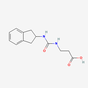 molecular formula C13H16N2O3 B6644956 3-(2,3-dihydro-1H-inden-2-ylcarbamoylamino)propanoic acid 