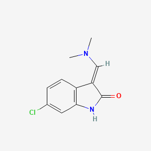 molecular formula C11H11ClN2O B6644958 6-Chloro-3-[(dimethylamino)methylidene]-2,3-dihydro-1h-indol-2-one 