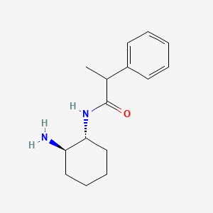 molecular formula C15H22N2O B6644983 N-[(1R,2R)-2-aminocyclohexyl]-2-phenylpropanamide 