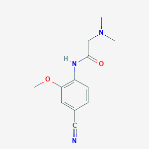 molecular formula C12H15N3O2 B6645013 N-(4-cyano-2-methoxyphenyl)-2-(dimethylamino)acetamide 