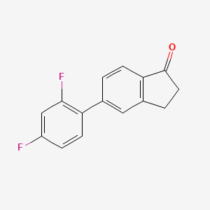 molecular formula C15H10F2O B6645026 5-(2,4-Difluorophenyl)-2,3-dihydroinden-1-one 