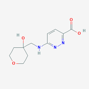 6-[(4-Hydroxyoxan-4-yl)methylamino]pyridazine-3-carboxylic acid