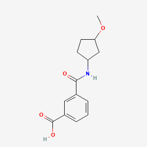 molecular formula C14H17NO4 B6645042 3-[(3-Methoxycyclopentyl)carbamoyl]benzoic acid 