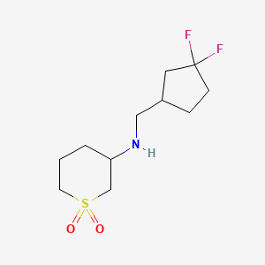 N-[(3,3-difluorocyclopentyl)methyl]-1,1-dioxothian-3-amine