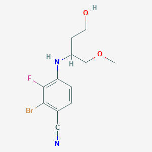 2-Bromo-3-fluoro-4-[(4-hydroxy-1-methoxybutan-2-yl)amino]benzonitrile