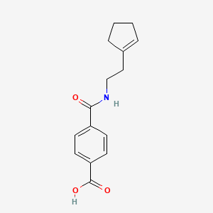 molecular formula C15H17NO3 B6645089 4-[2-(Cyclopenten-1-yl)ethylcarbamoyl]benzoic acid 