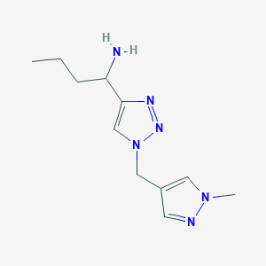 1-[1-[(1-Methylpyrazol-4-yl)methyl]triazol-4-yl]butan-1-amine