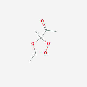 molecular formula C6H10O4 B066451 1-(3,5-Dimethyl-1,2,4-trioxolan-3-yl)ethanone CAS No. 194021-83-5