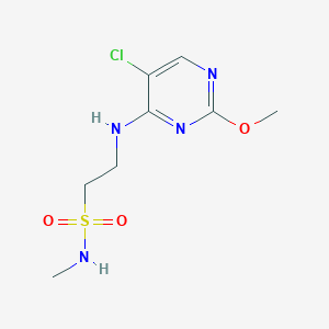 molecular formula C8H13ClN4O3S B6645110 2-[(5-chloro-2-methoxypyrimidin-4-yl)amino]-N-methylethanesulfonamide 