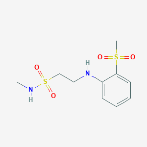 molecular formula C10H16N2O4S2 B6645113 N-methyl-2-(2-methylsulfonylanilino)ethanesulfonamide 