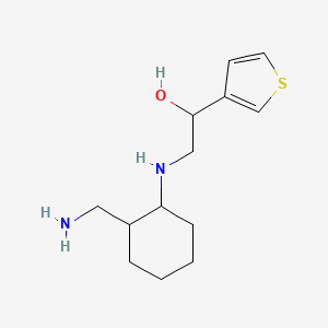 molecular formula C13H22N2OS B6645119 2-[[2-(Aminomethyl)cyclohexyl]amino]-1-thiophen-3-ylethanol 