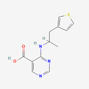 4-(1-Thiophen-3-ylpropan-2-ylamino)pyrimidine-5-carboxylic acid